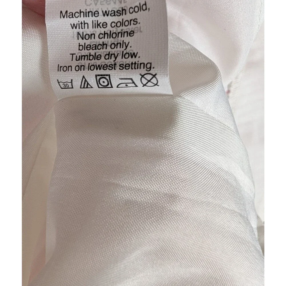 J. Crew Pink and White Seersucker Dress Fit & Flare Bow Back Lined Cotton Size 8